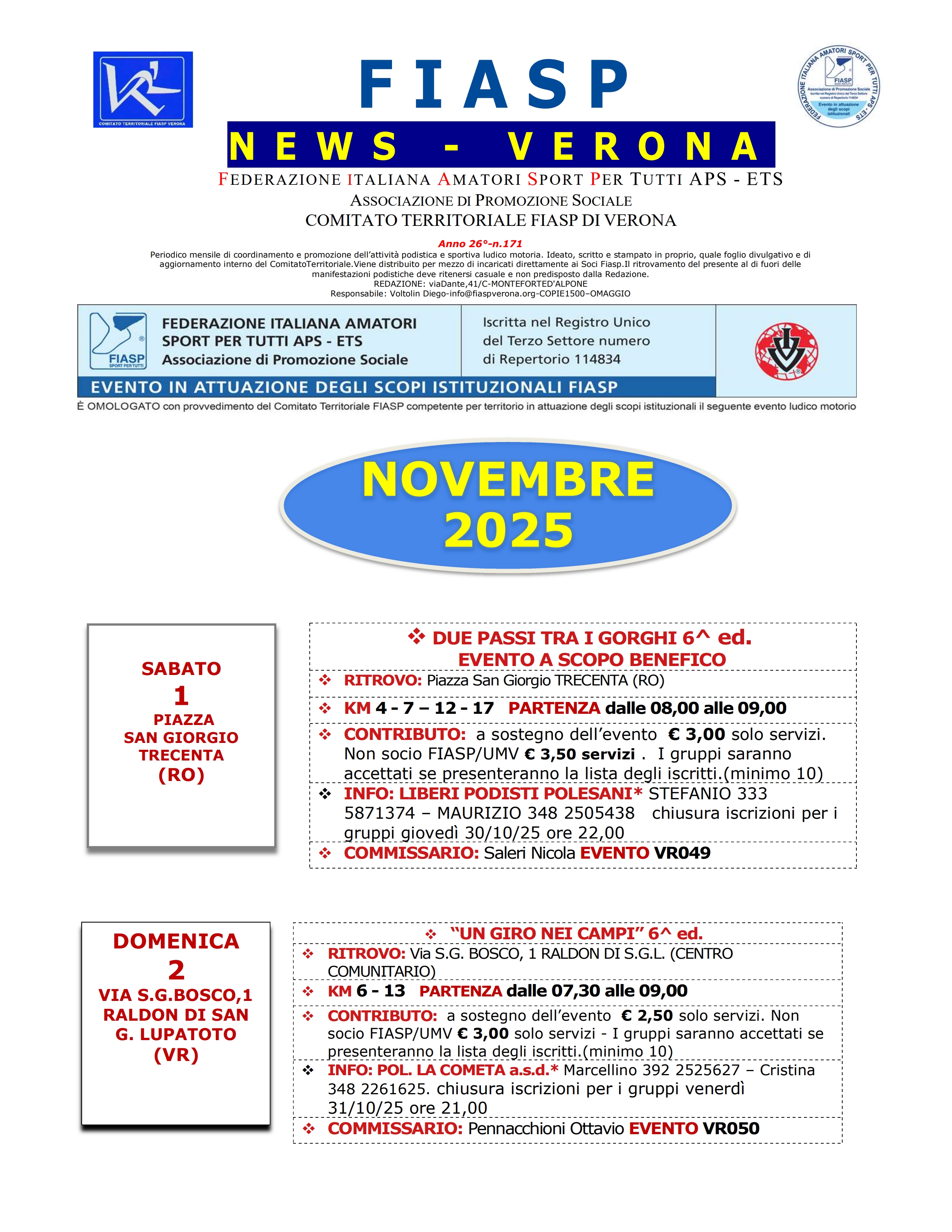 Fiasp News di Novembre 2025